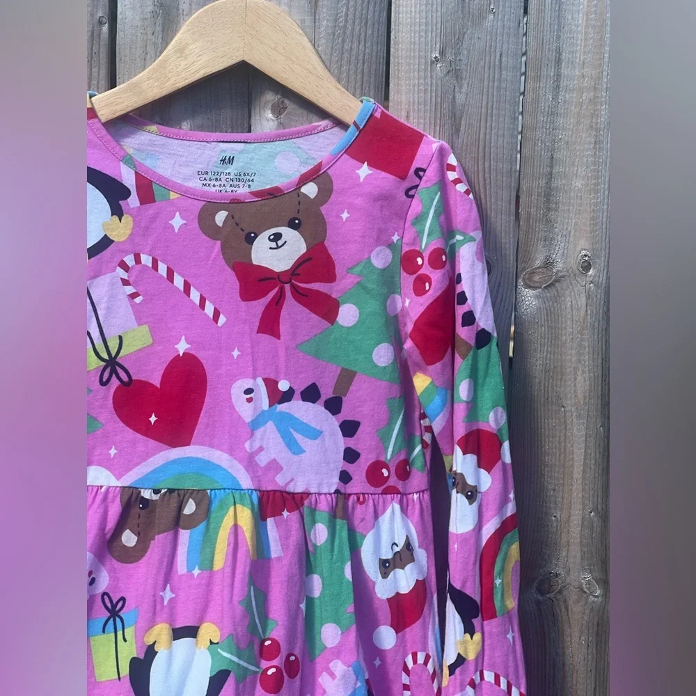 H&M printed holidays dress - Picture 3 of 8